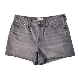 Madewell womens cut off shorts Size 32 (Fits 36) relaxed mid-length denim black